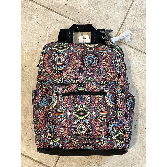 Sakroots Loyola Purse Backpack Rainbow Mandala Llama Spirit Wonderlst Boho NWT